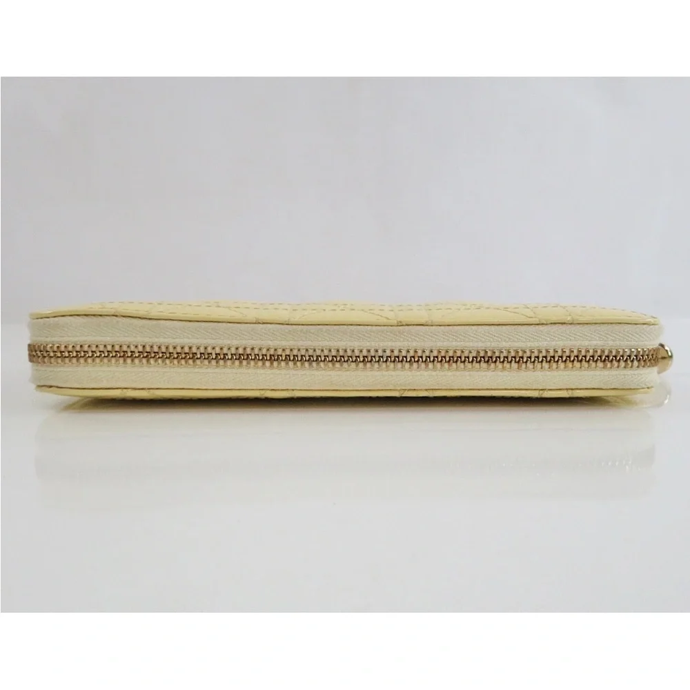 Dior Beige Quilted Women's Wallet